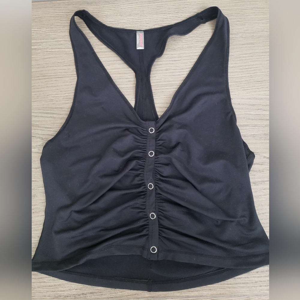 Free People Movement T Back Tank Top, Snap Front, Size Small